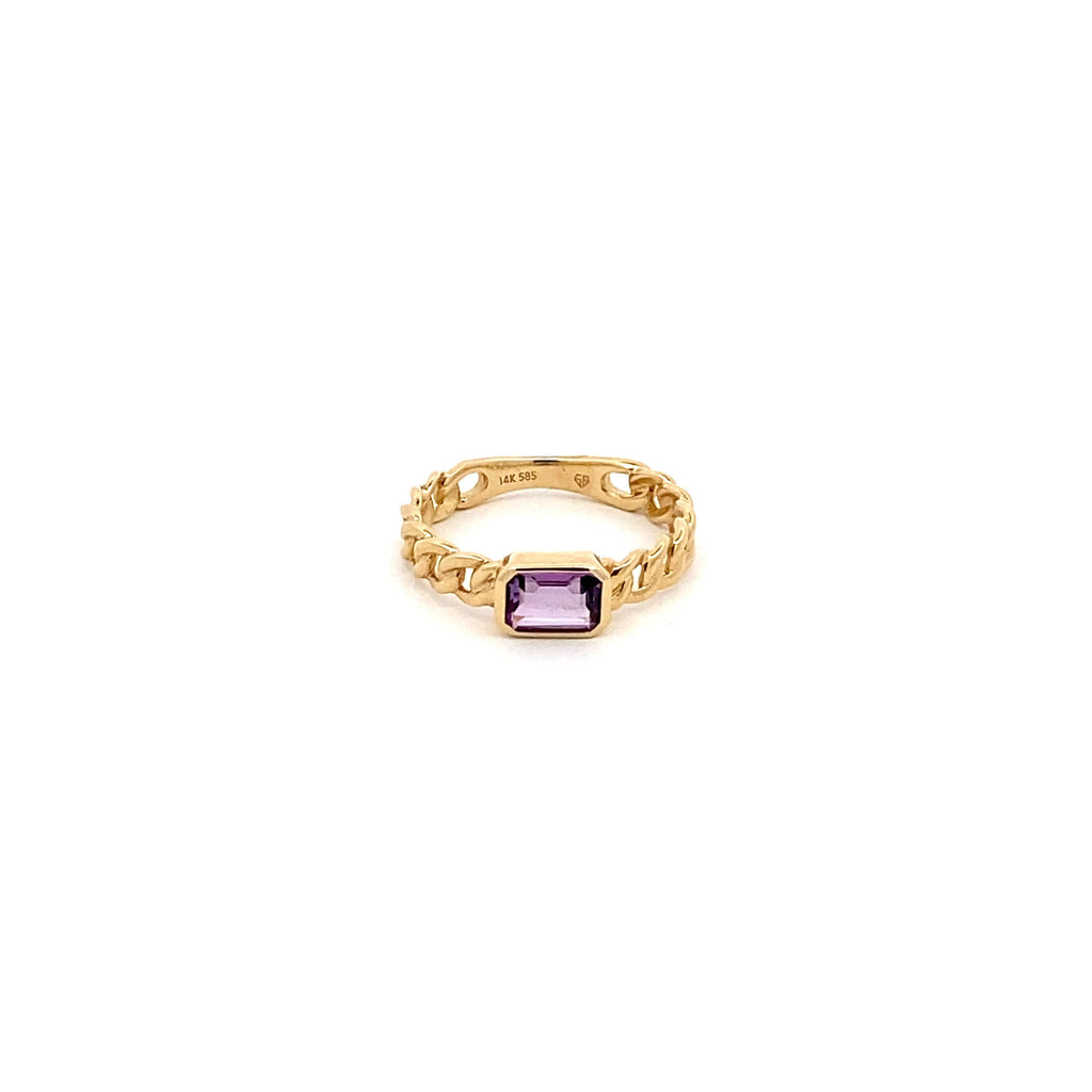 Anillo Amatista Eslabones