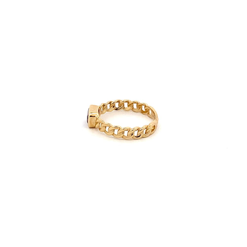 Anillo Amatista Eslabones