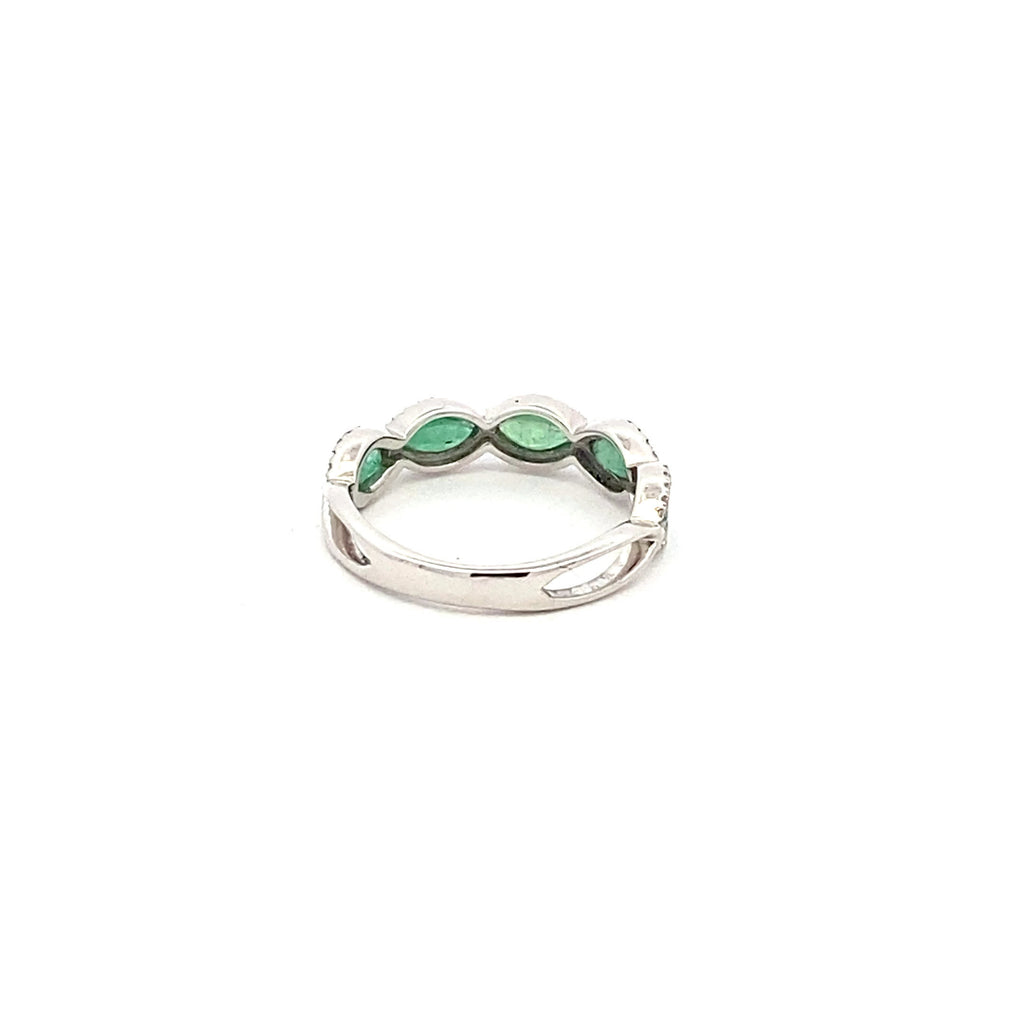 Anillo Esmeralda Gotas