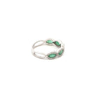 Anillo Esmeralda Gotas