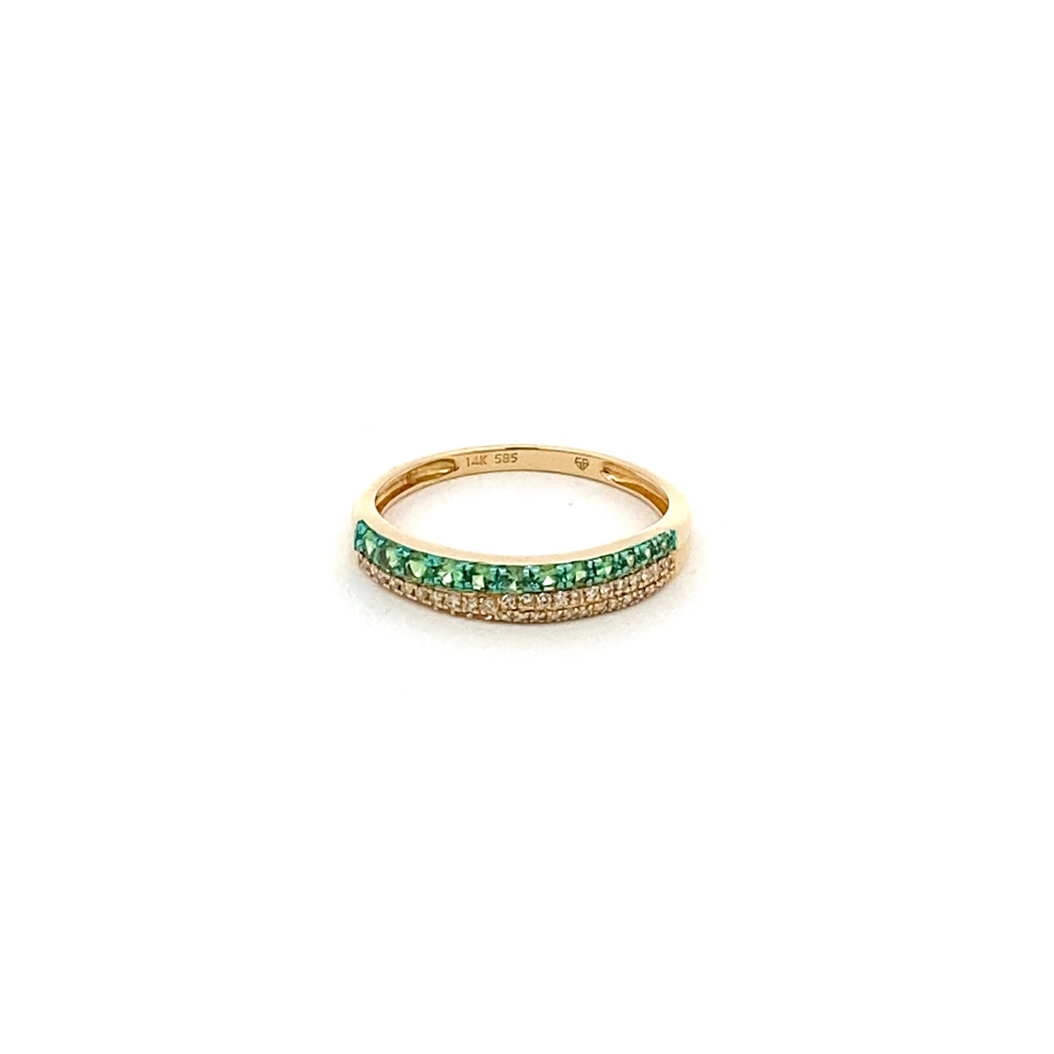 Anillo Tsavorita y Diamantes