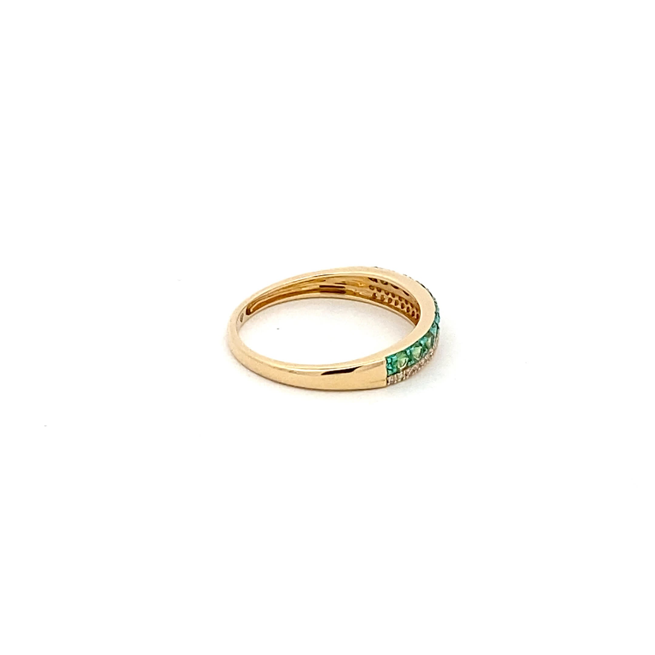 Anillo Tsavorita y Diamantes