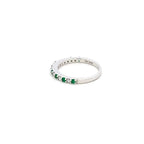 Anillo Churumbela Esmeralda y Diamantes