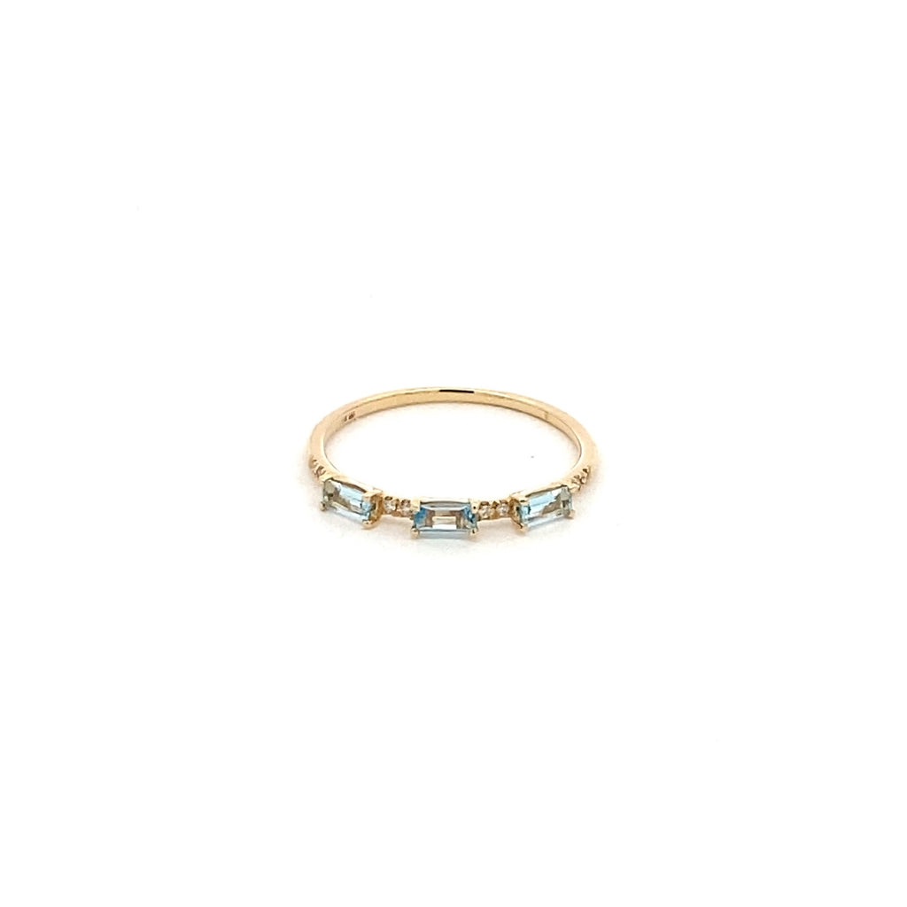 Anillo 3 Topacio Azul