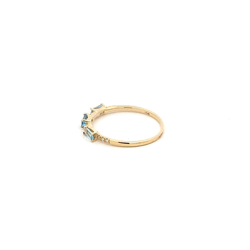 Anillo 3 Topacio Azul