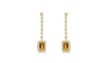 Arete Drop Emerald Halo Citrine