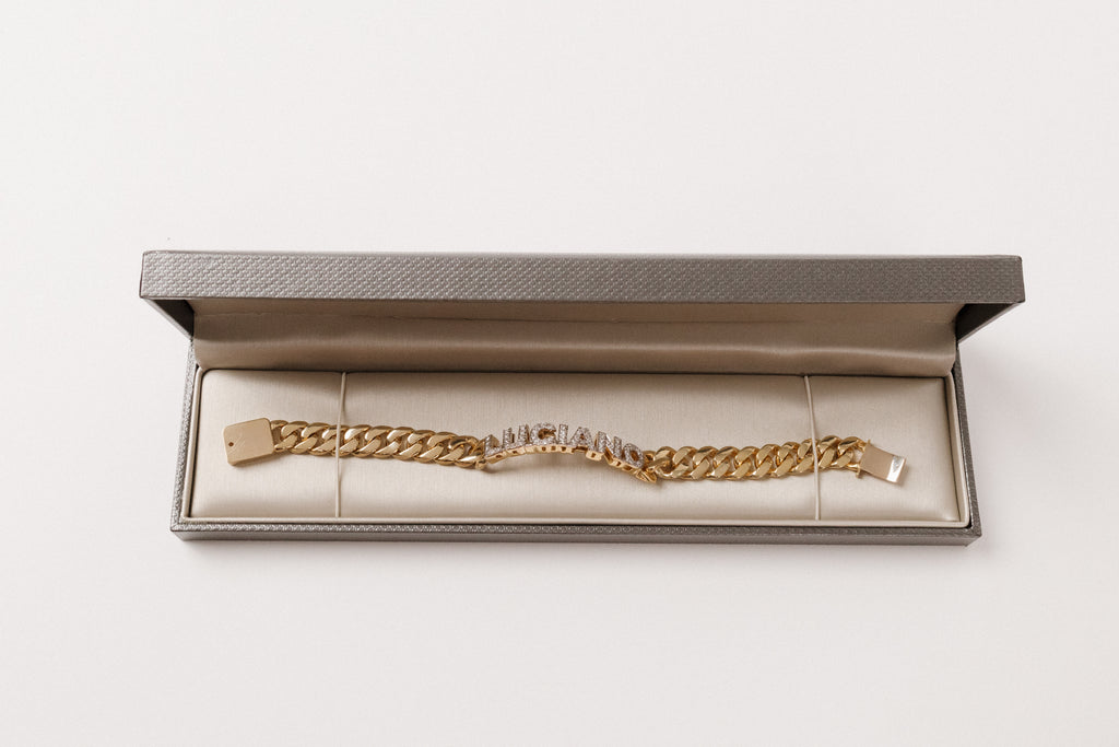 Pulsera Molde Con Diamantes Grande
