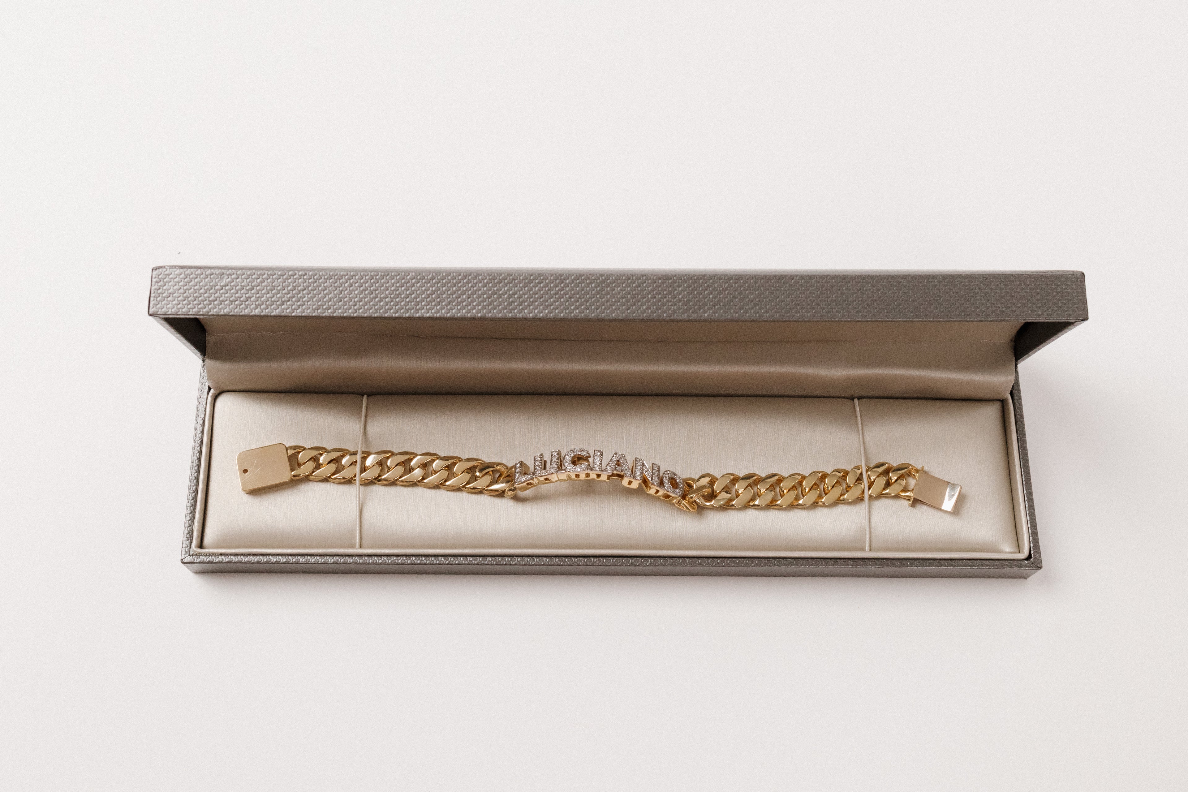 Pulsera Molde Con Diamantes Grande