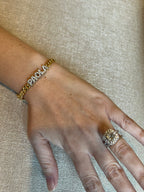 Pulsera Molde Con Diamantes Chica