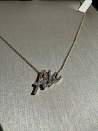Collar Nombre con Diamantes
