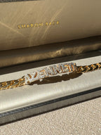 Pulsera Molde Con Diamantes Mediana