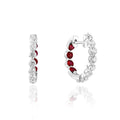 Arete Arracada Diamantes y Rubies
