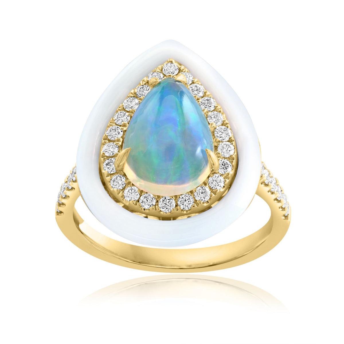Anillo Opalo Halo