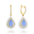 Arete Opalo Pera Bezel