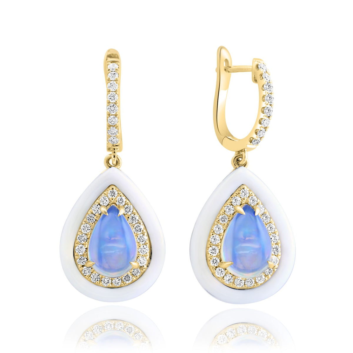 Arete Opalo Pera Bezel