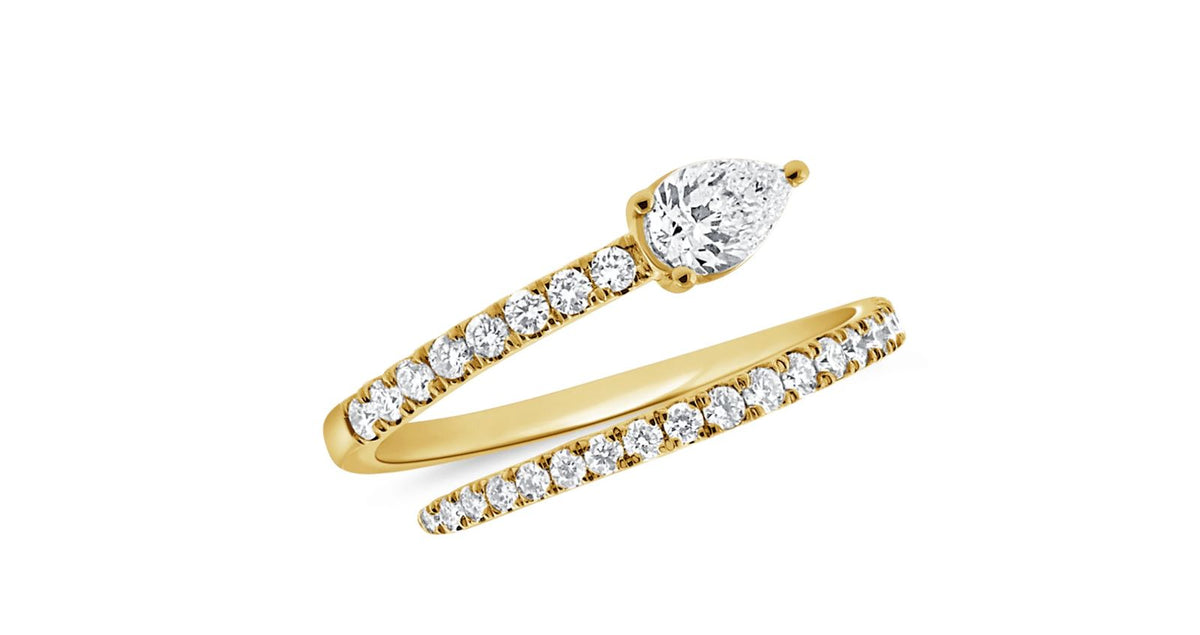 Anillo Wrap Diamantes Drop